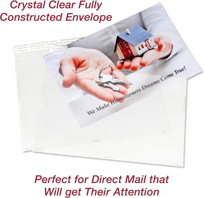EnvyPak Clear Booklet/Catalog Envelope - Permanent Peel and Seal Closure - Holds 5.5" x 8.5" Insert - 100 Envelopes - Image 4