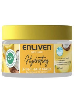 ENLIVEN Dry Hair Hydrating 3In1 Hair Mask Banana & Coconut ; 350Ml  - Image 1