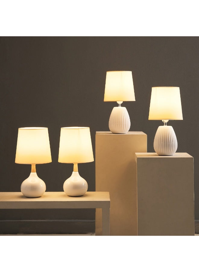 Home Box Ashra 2-Piece Ceramic Table Lamp Set 40 X 19 Cm - Image 2