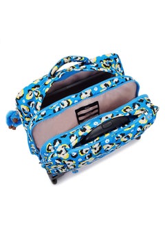 kipling Large Wheeled Backpack Female Leopard Floral Giorno  - Image 3