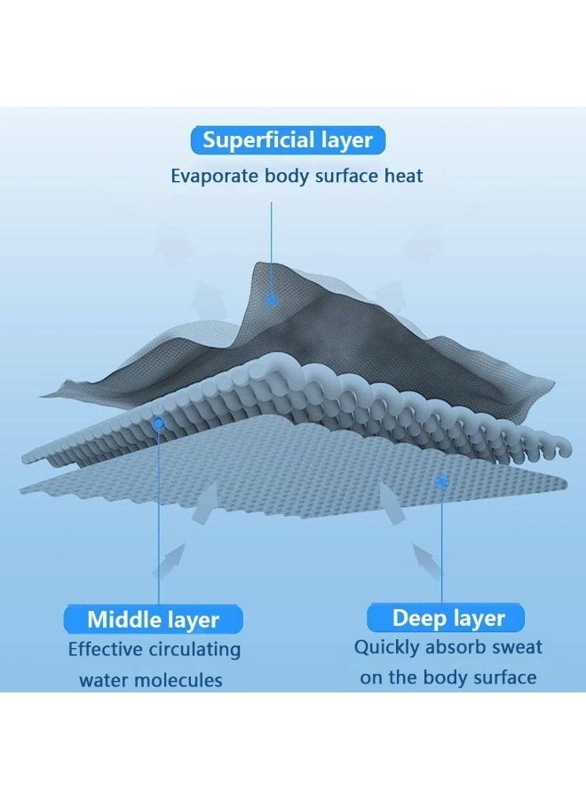 أس تس إل منشفة هودي تبريد، منشفة هودي ناعمة ومريحة وسريعة الجفاف متعددة الوظائف لحماية الرقبة من الشمس وشاح ومنشفة رأس واقية من الشمس في الهواء الطلق منشفة تبريد لركوب الدراجات في صالة الألعاب الرياضية واليوغا والتخييم - أزرق - Image 5