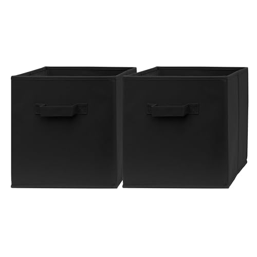 Pomatree 11x11 Cube Storage Bins 2 Pack 11 Inch Cube Storage Bin for Bedroom Living Room Clothes and Toys 2 Handles Foldable Cubby Organizer Bin - Image 1