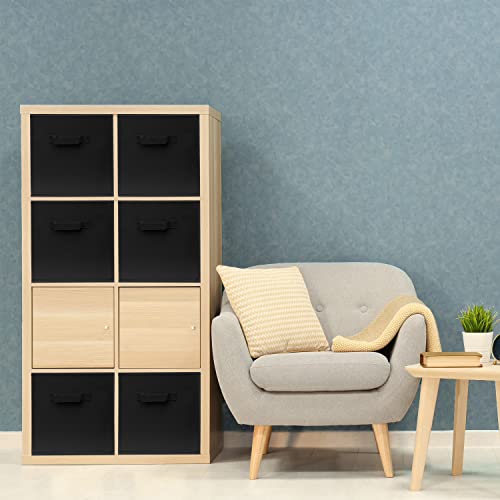 Pomatree 11x11 Cube Storage Bins 2 Pack 11 Inch Cube Storage Bin for Bedroom Living Room Clothes and Toys 2 Handles Foldable Cubby Organizer Bin - Image 3