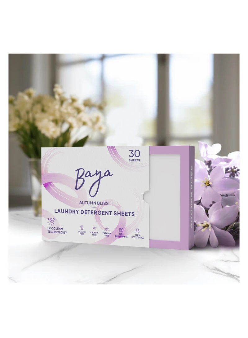 Baya Laundry Detergent Sheets Autumn Bliss 30 Sheets (171g) - Image 3