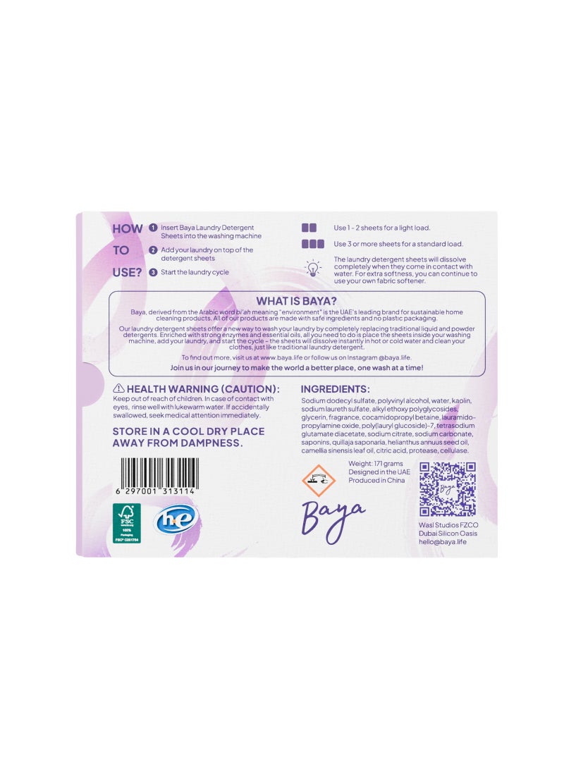 Baya Laundry Detergent Sheets Autumn Bliss 30 Sheets (171g) - Image 2