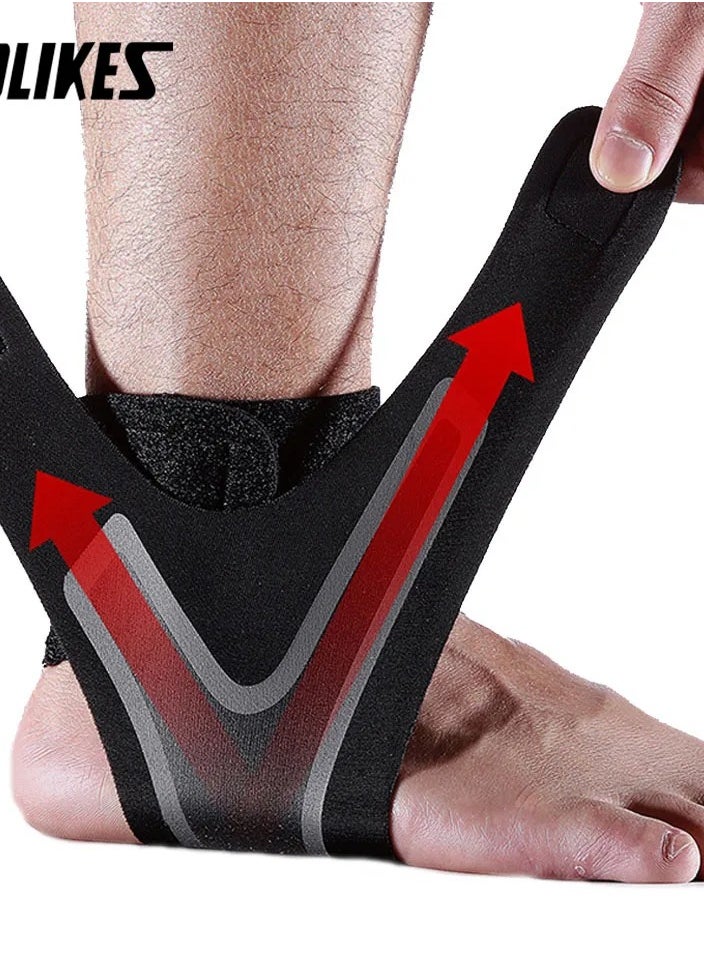 AOLIKES Ankle Support Brace High Protect Ankle Brace Support Wrap Adjustable Elastic Foot Bandage for Sprain Prevention Sports and Fitness Protection  - Image 2