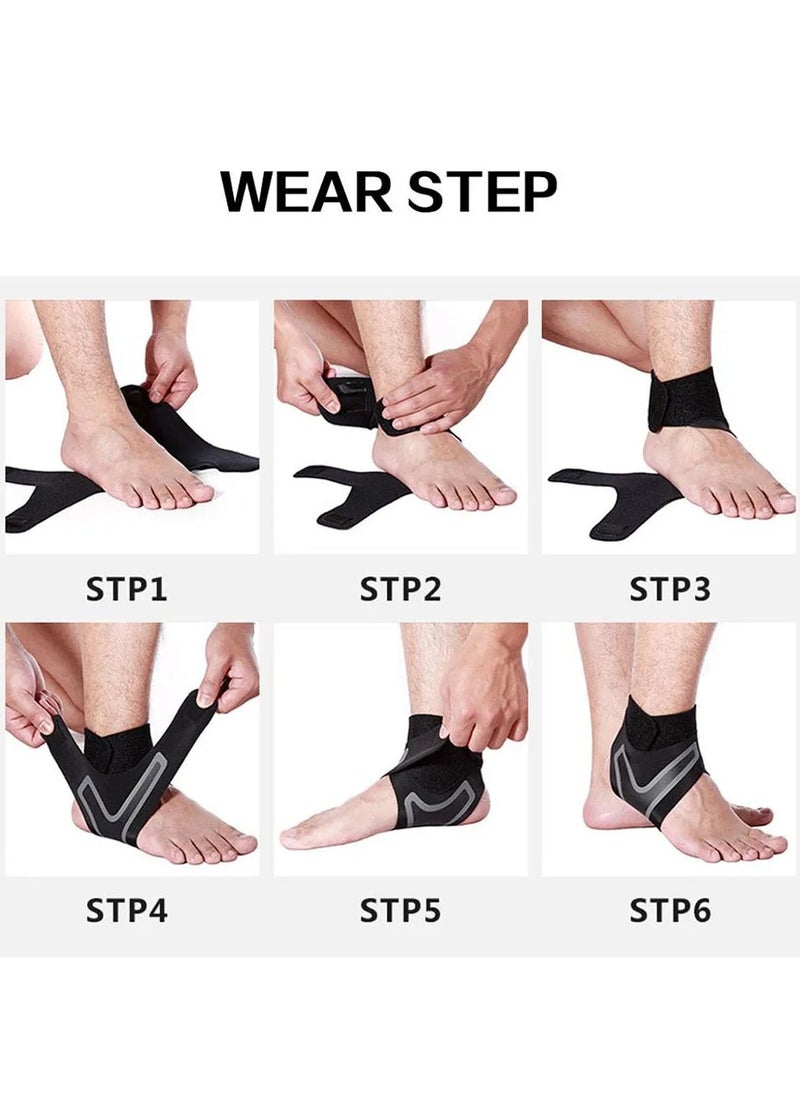 AOLIKES Ankle Support Brace High Protect Ankle Brace Support Wrap Adjustable Elastic Foot Bandage for Sprain Prevention Sports and Fitness Protection  - Image 5