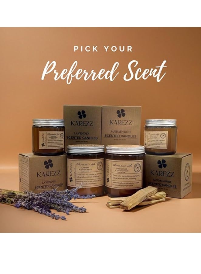 Karezz Lavender Scented Candles 200g. Plant Wax Base. Eco Friendly Aromatherapy Candle, Clean-Burning Cotton Wick, Calming Fragrance for Stress Relief. Ideal for Home Decor & Relaxation. - Image 5