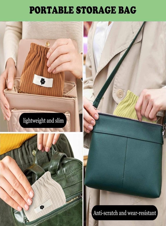 OffyBird 3 Pcs Corduroy Coin Pouch and Lipstick Bag, Mini Makeup Organizer for Women Girls, Jewelry Storage Travel Bag, Elastic Squeeze Open Pouch for Hair Ties, Small Makeup Case (Multicolor) - Image 5