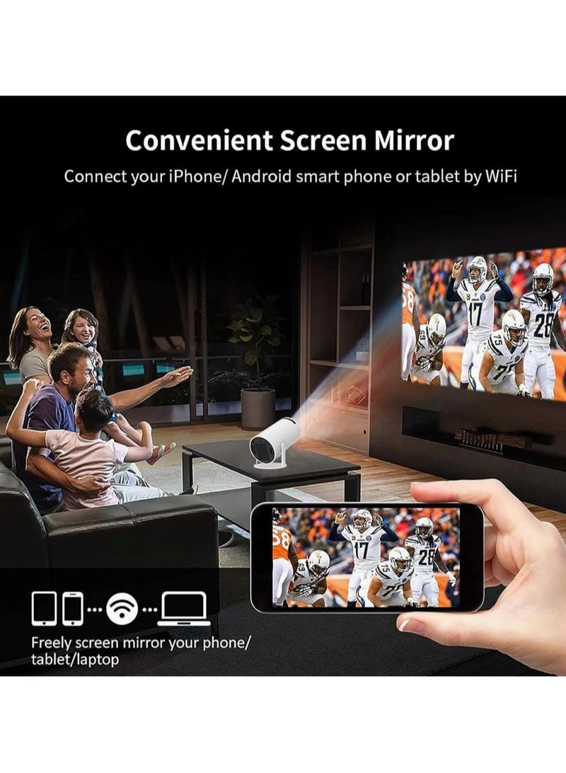 Beam Master Pro Projector, Magic Screens WiFi 4K Projector, Auto Keystone Correction HD Projector, Mini Smart Portable Video Projector - 180 Degree Rotation (White) - Image 5