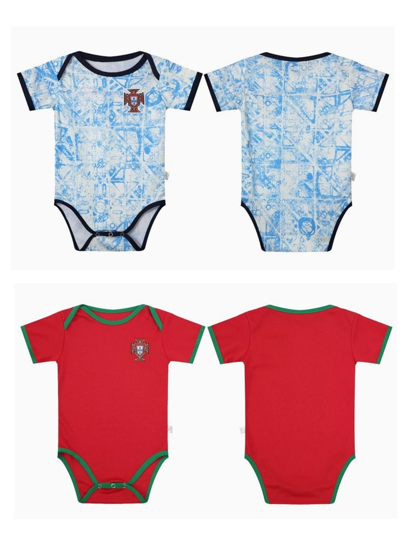 RedMapleTEK 2-PACK Football-themed Baby  Onesies
