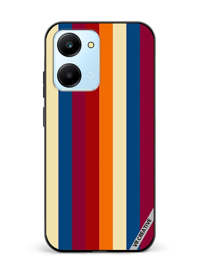 VR CREATIVE Protective Case Cover For Honor Play7T Layers Design Multicolour - Image 1