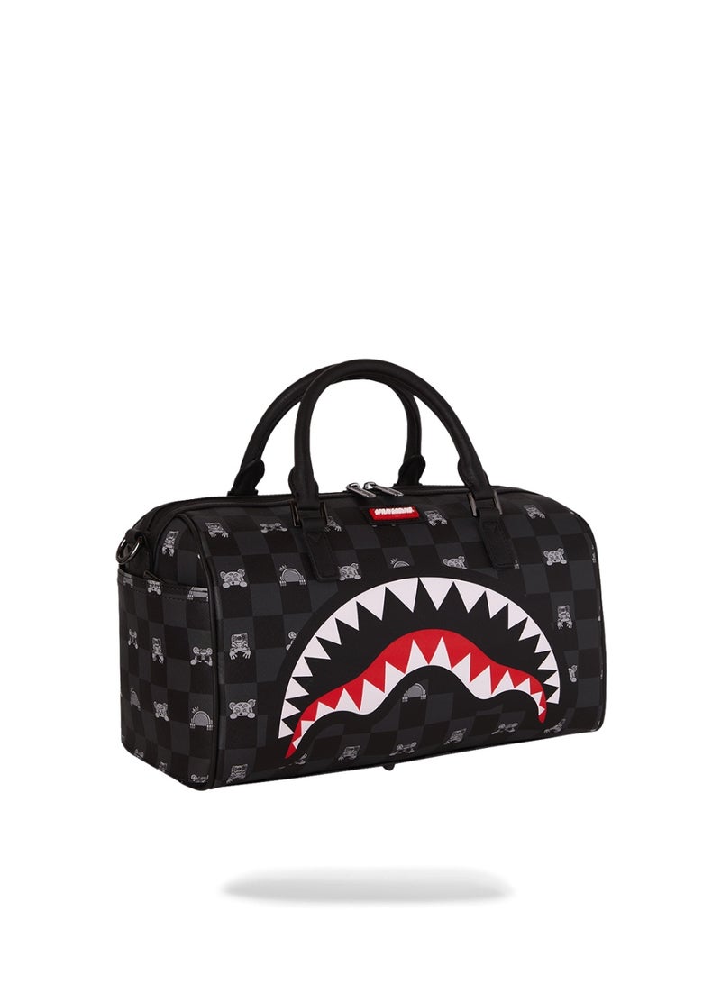 SPRAYGROUND حقيبة دفل صغيرة بتصميم شخصية رمادية من سبراي غراوند - Image 2