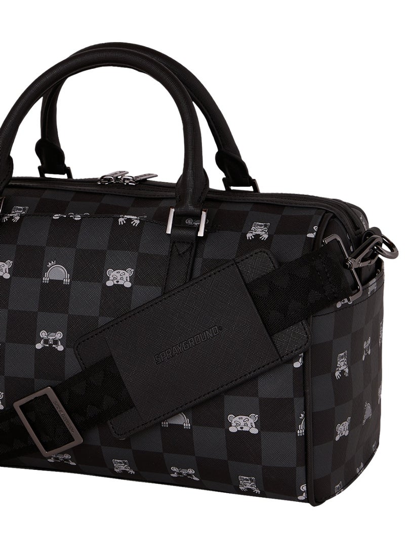 SPRAYGROUND حقيبة دفل صغيرة بتصميم شخصية رمادية من سبراي غراوند - Image 5