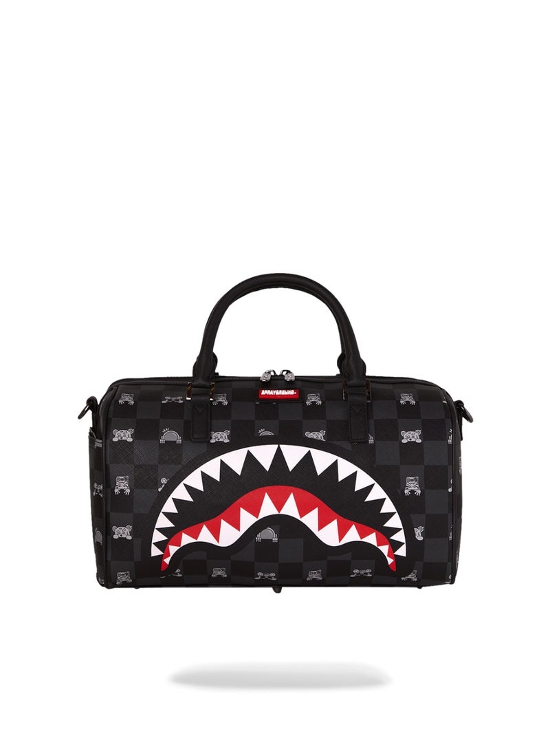 SPRAYGROUND حقيبة دفل صغيرة بتصميم شخصية رمادية من سبراي غراوند - Image 1