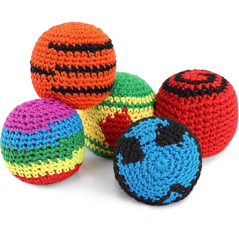 بلولو Blulu Funny Assorted Colors Woven Kickball Soft Knitted Kick Balls for Children and Beginners - Image 1