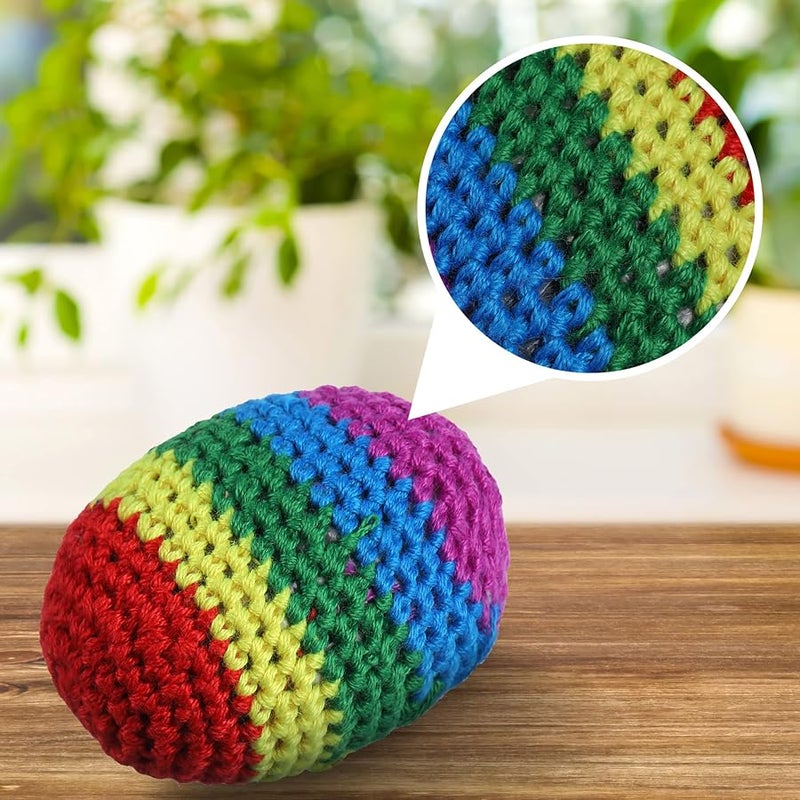 بلولو Blulu Funny Assorted Colors Woven Kickball Soft Knitted Kick Balls for Children and Beginners - Image 4