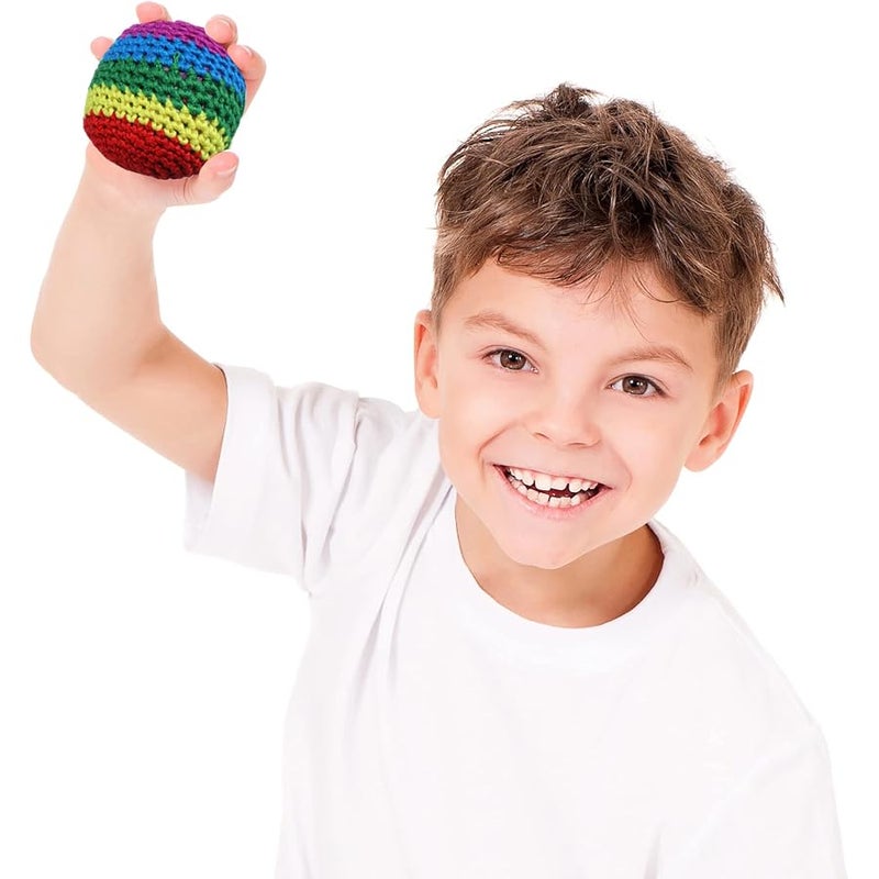 بلولو Blulu Funny Assorted Colors Woven Kickball Soft Knitted Kick Balls for Children and Beginners - Image 5