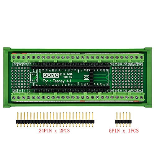 OONO Terminal Block Breakout Board Module for Teensy 4.1, DIN Rail Mount Version - Image 2