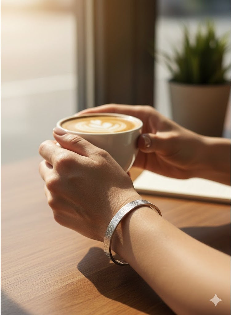 Ayat Al-Kursi Engraved Cuff Bracelet - 316 Stainless Steel, Waterproof & Free Size - Image 3