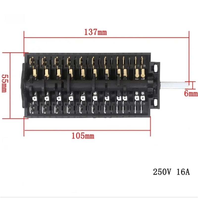 Oven Rotary Function Switch 250V 16A 1 Position FD109 1 Toggle for Steamer Electric Stove - Image 4