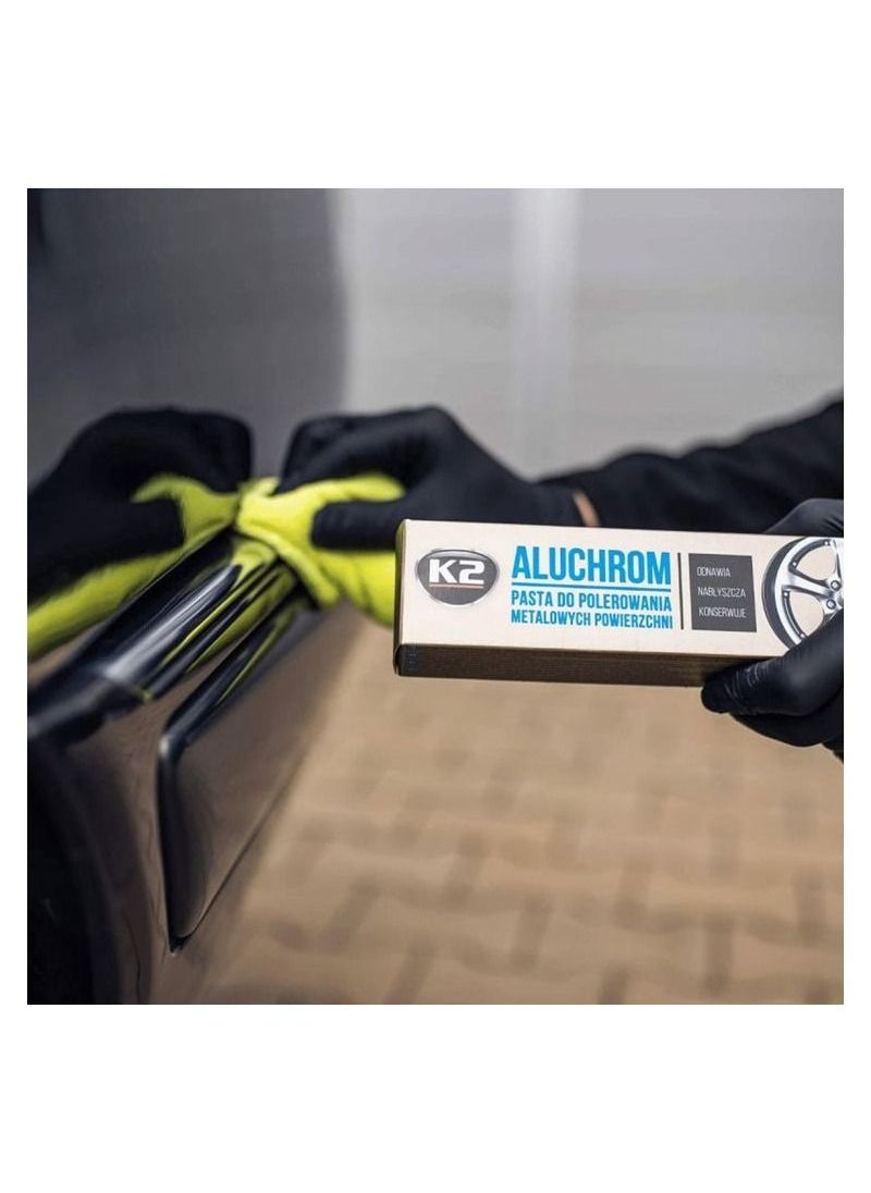 K2 - K2 Aluchrome Chrome And Aluminum Polish 120g Renews Shines Preserves Made In EU K0031 - Image 1