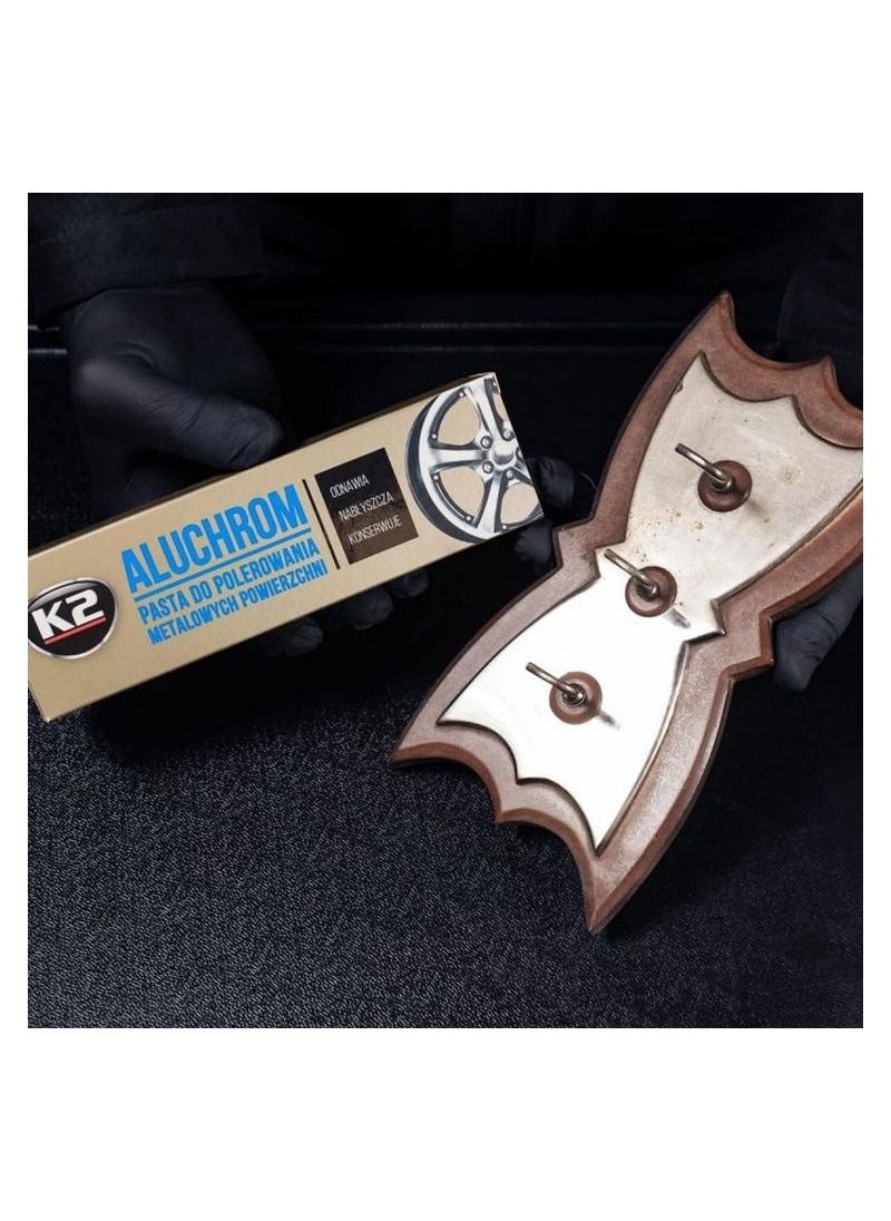 K2 - K2 Aluchrome Chrome And Aluminum Polish 120g Renews Shines Preserves Made In EU K0031 - Image 1