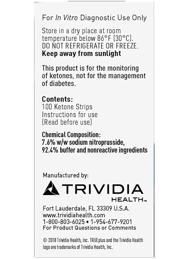 TRUEplus TRUEplus® Ketone Test Strips – Ideal for Low-carb dieters– Made in USA–Urinalysis Test Sticks (100)  - Image 4