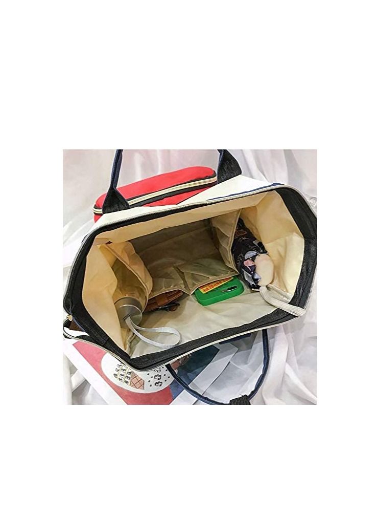 Diaper Bag with Stroller Straps Thermal Pockets, Water Resistant Nylon Nursing Waterproof (Pink) - Image 4