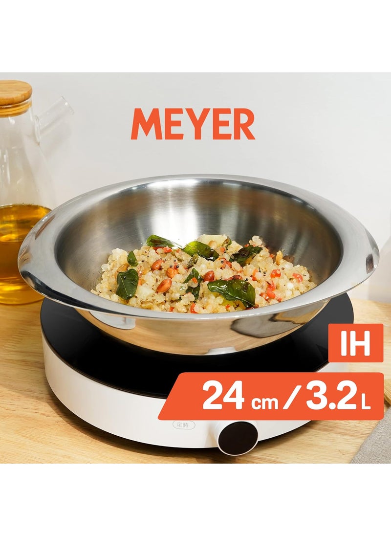 MEYER Meyer Trivantage Stainless Steel Triply 2 Piece Cookware Set - Tasla + Glass Lid, 24cm  - Image 2