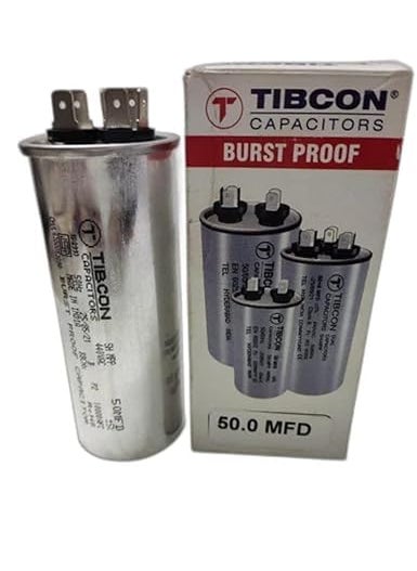 Tibcon Tibcon Capacitor for Air Conditioner Split Window Air Conditioners 1 Ton 15 Ton 2 Ton Air Conditioner 50 MFD  - Image 1