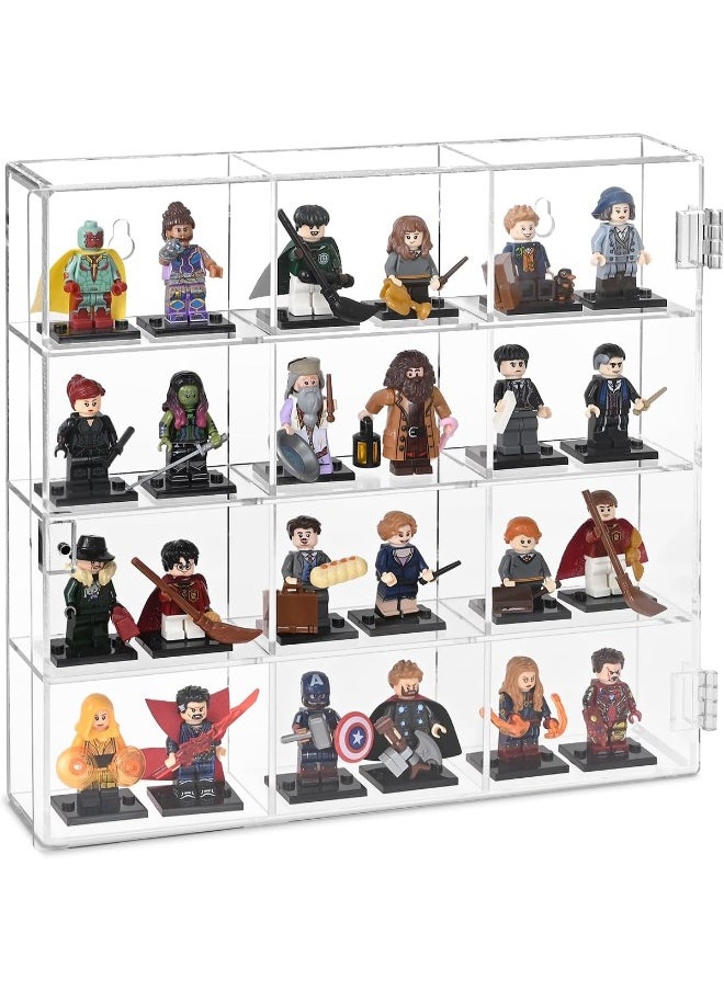 Generic Ikee Design Acrylic Display Case, Clear Wall Mounted or Desktop 12 Compartments Display Cabinet Shelves Stand for Collectibles, Small Pop Figures, Gemstone or Jewelry, 10.7 W x 2 D x 10 H in  - Image 1