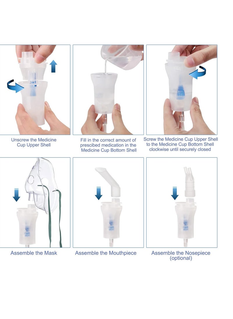 Generic - Nebulizer Inhaler, Inhalation Device with Mouthpiece and Mask for Adults and Children, for Colds or Asthma, AC Powered - Image 1