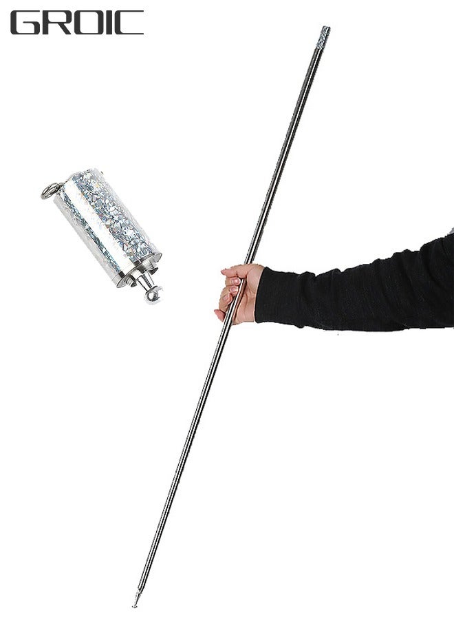 GROIC Adjustable Magic Wand for Professional Magician Stage Street  Appearing Cane Silver 130cm - Image 1