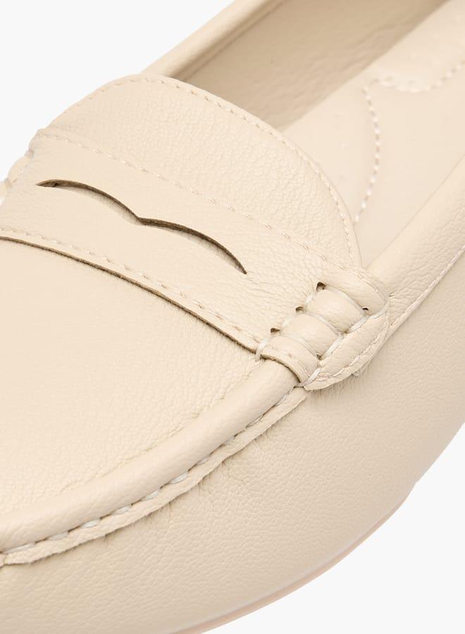 Flora Bella By Shoexpress Women Solid Slip-On Block Heel Loafers - Image 4