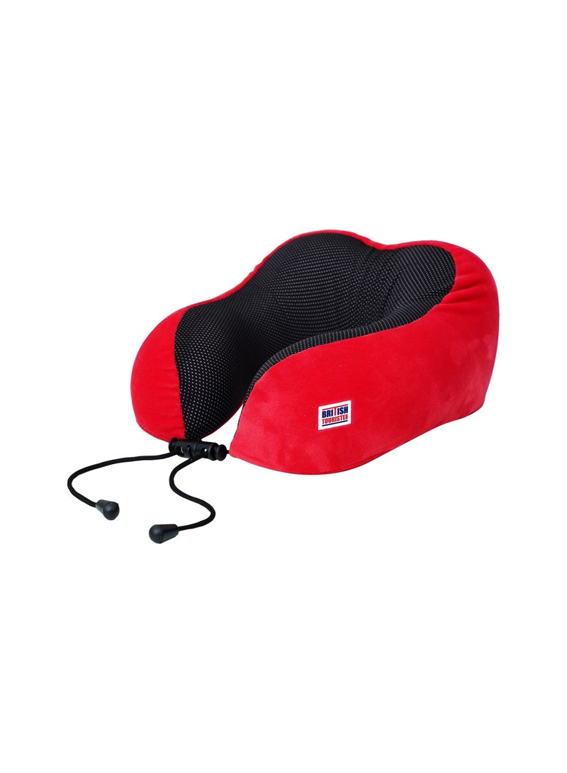 BRITISH TOURISTER Travel Pillow, Memory Foam, Airplane Neck Pillow Red - Image 1