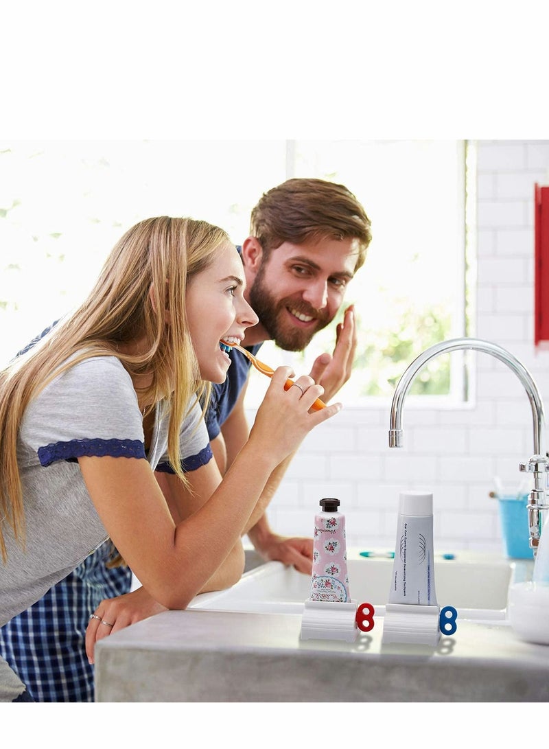 3 Pieces Rolling Tube Toothpaste Squeezer Seat Holder Stand Rotate Dispenser for Bathroom - Image 4