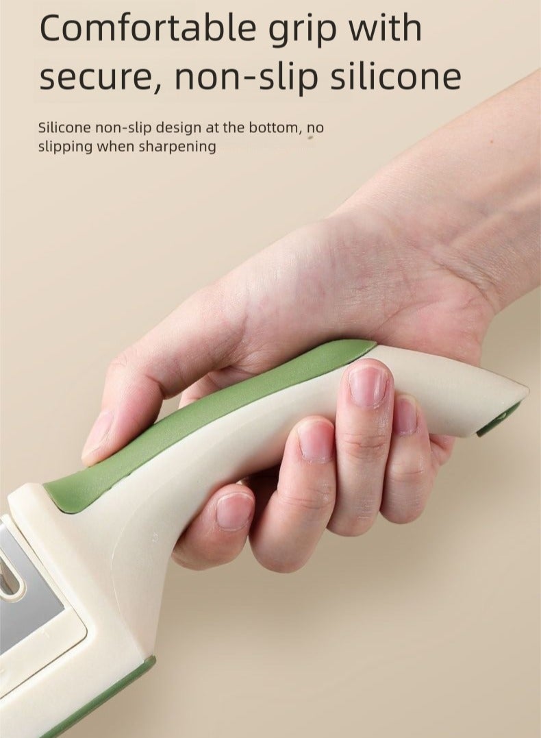مبراة سكاكين 4 في 1 مع 4 مراحل، مبراة سكاكين محمولة تساعد على إصلاح واستعادة وتلميع الشفرات، بما في ذلك الشفرات المستقيمة والمسننة والمقص - Image 4