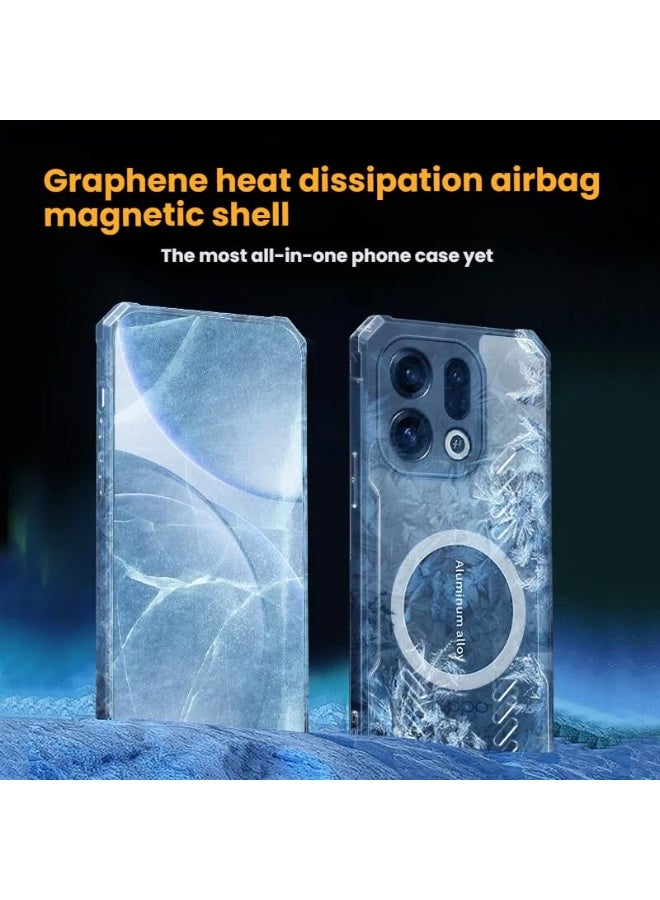 general Compatible with OPPO Find X9 Pro 5G Magnetic Case Clear Heat Dissipation Airbag Anti Fall Full Protection Case For Find X9 Pro - Image 2