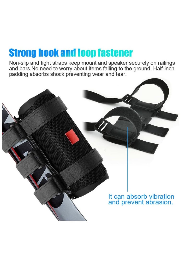 Excefore Portable Bike Speaker Mount, Adjustable Speaker Strap, Bottle Holder for Bike, Universal Bicycle Handlebar Soundbar Holder, Fits Golf Cart Bike or Boat Railing/Cross bar/Frame  - Image 5