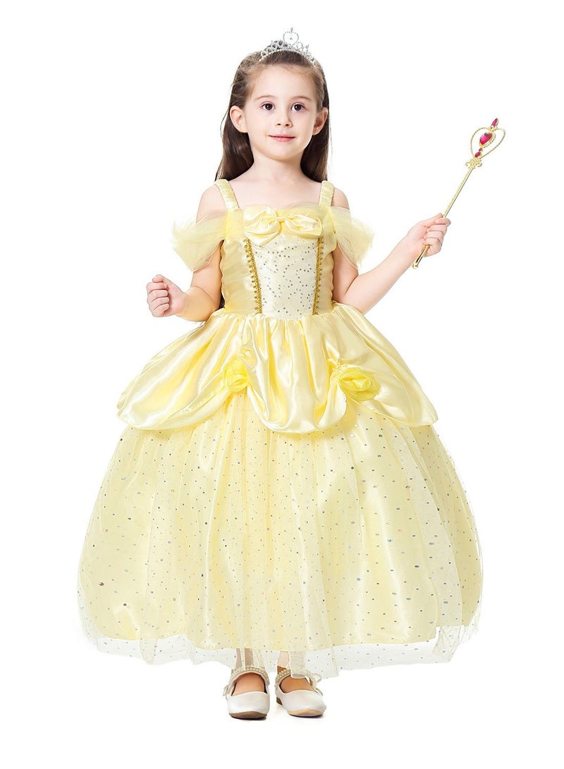 GUDOO Belle Princess Birthday Party Dress Set for Girls - Image 5