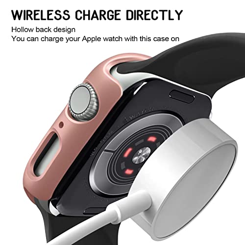 Mugust 4 Pack Hard PC Bumper Case Compatible with Apple Watch Series 9 (2023) Series 8 Series 7 45mm Without Glass Screen Protector, Ultra-Thin Scratch Resistant Edge Frame Cover for iWatch 45mm - Image 5