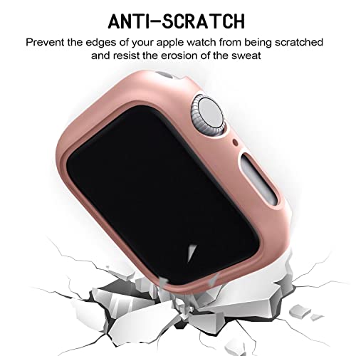Mugust 4 Pack Hard PC Bumper Case Compatible with Apple Watch Series 9 (2023) Series 8 Series 7 45mm Without Glass Screen Protector, Ultra-Thin Scratch Resistant Edge Frame Cover for iWatch 45mm - Image 4