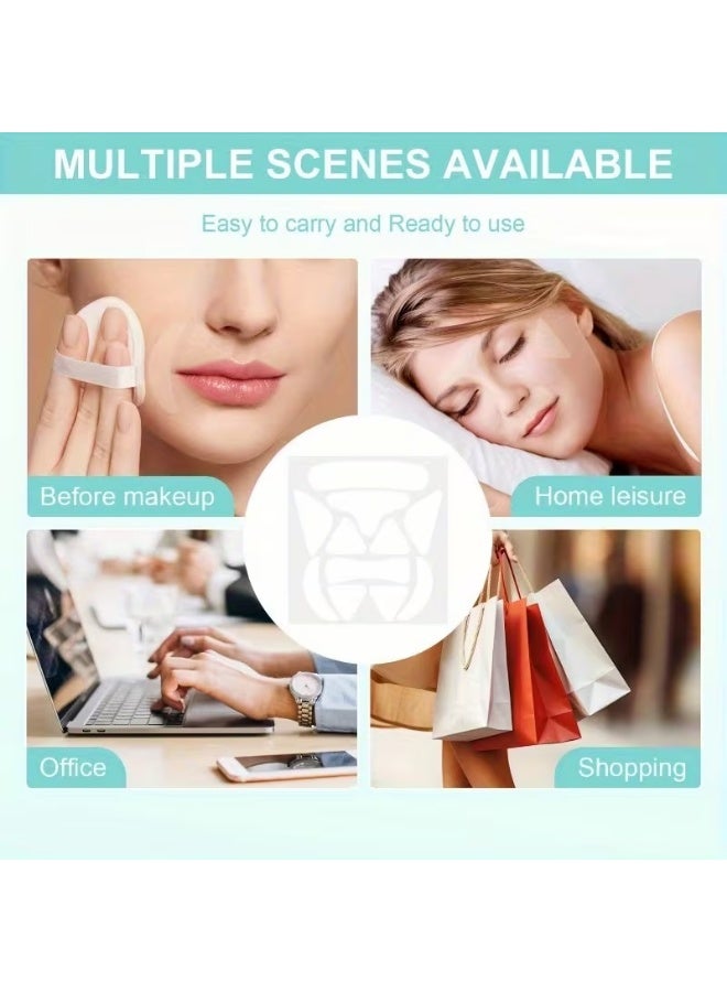 لصقات تنعيم تجاعيد الوجه، شرائط مضادة للتجاعيد، مجموعة من 11 قطعة من شريط الوجه القابل لإعادة الاستخدام لتقليل تجاعيد الجبهة والعينين وحول الفم والشفة العليا، علاج شامل للتجاعيد - Image 3