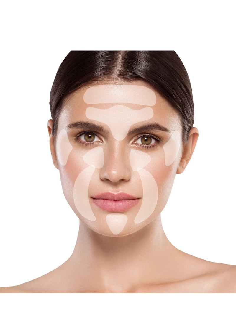 لصقات تنعيم تجاعيد الوجه، شرائط مضادة للتجاعيد، مجموعة من 11 قطعة من شريط الوجه القابل لإعادة الاستخدام لتقليل تجاعيد الجبهة والعينين وحول الفم والشفة العليا، علاج شامل للتجاعيد - Image 1