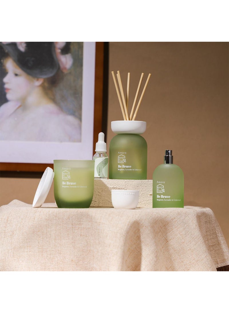 DANUBE HOME Amara Humble Be Brave Reed Diffuser – Premium Home Fragrance with Long-Lasting Scent and Elegant Reed Sticks, Perfect for Living Room, Bedroom, Office & Spa, Enhances Ambiance & Air Freshening 100Ml  D72XH10.7Cm  - Image 3