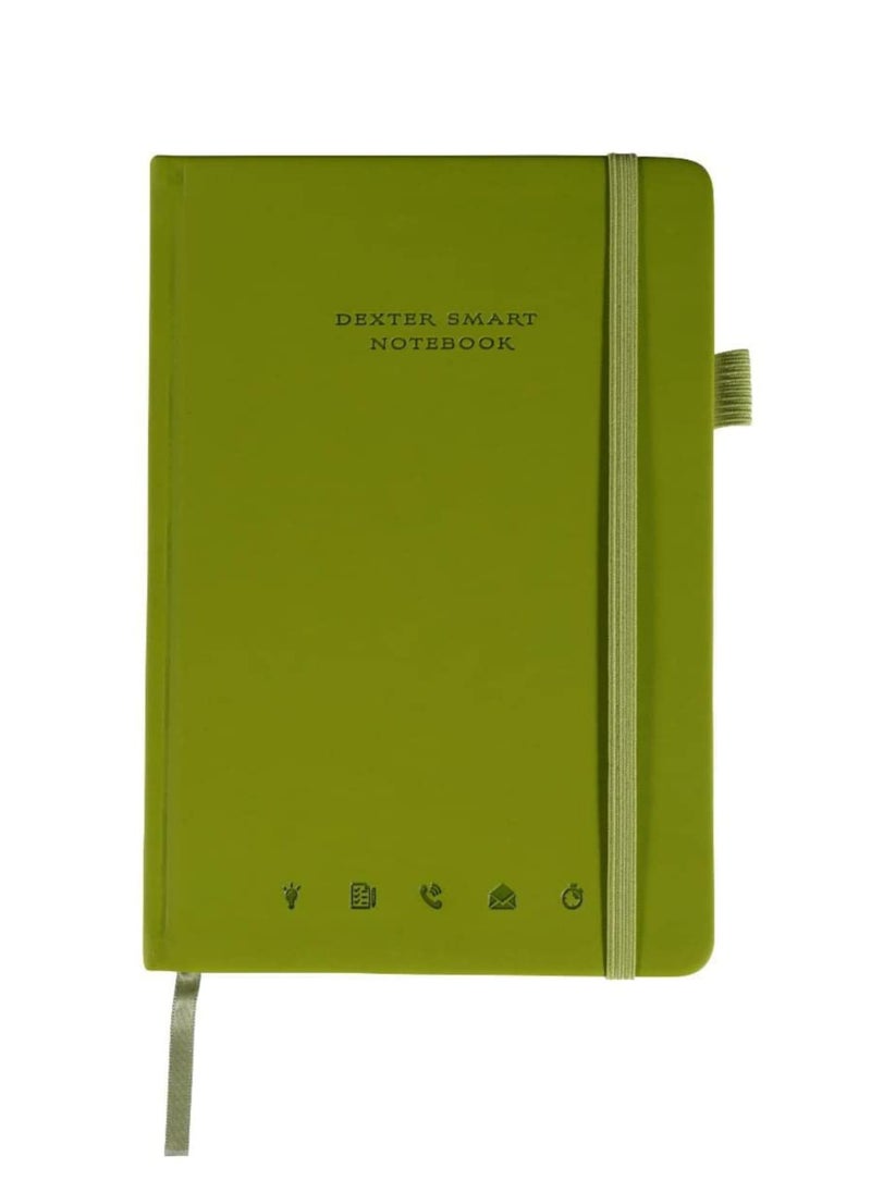 CUIR ALLY - Cuir Ally Dexter Smart Erasable & Reusable Notebook ( Green), For Goals & Time Management, Includes Pen - Image 1