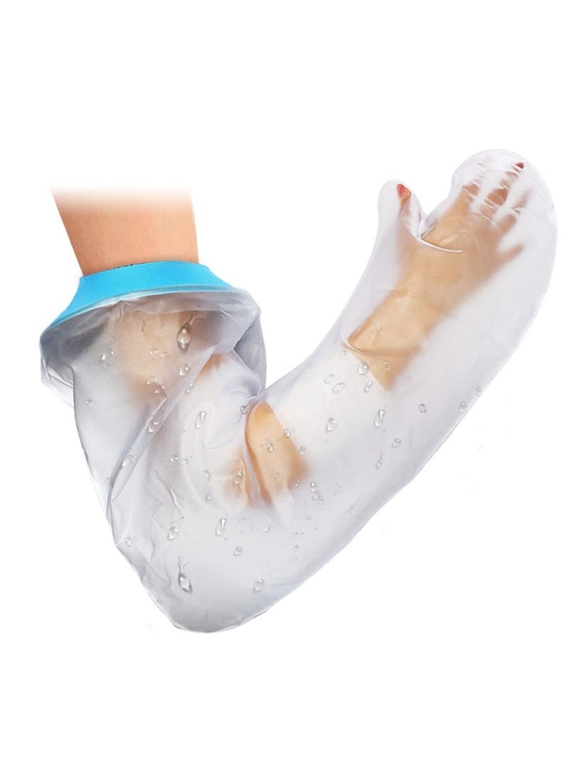Captaintech Waterproof Arm Cast Cover for Shower Adult Long Full Protector Cover Soft Comfortable Watertight Seal to Keep Wounds Dry Bath Bandage Broken Hand Wrist Finger Elbow No Mark on Skin Reusable  - Image 1