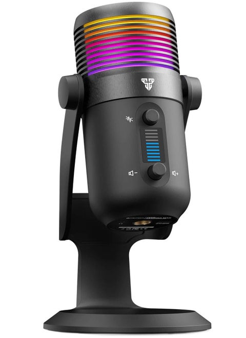 MCX03 LEVIOSA MAX Microphone USB-C RGB Professional Gaming Stream Condenser PURE PRECISION 16mm Capsule – Cardioid Polar Pattern – Noise Reduction tech – Real Time Monitoring with Headphone jack | Black