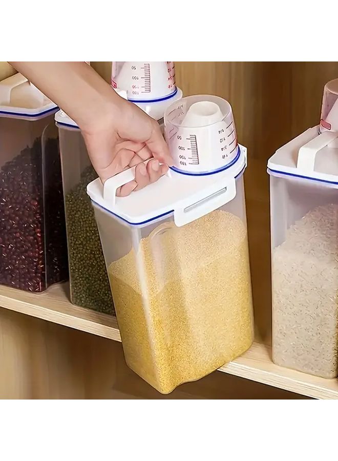 حاوية طعام كبيرة بسعة كبيرة مع غطاء محكم ضد الانسكاب لمخزن المطبخ - Image 2